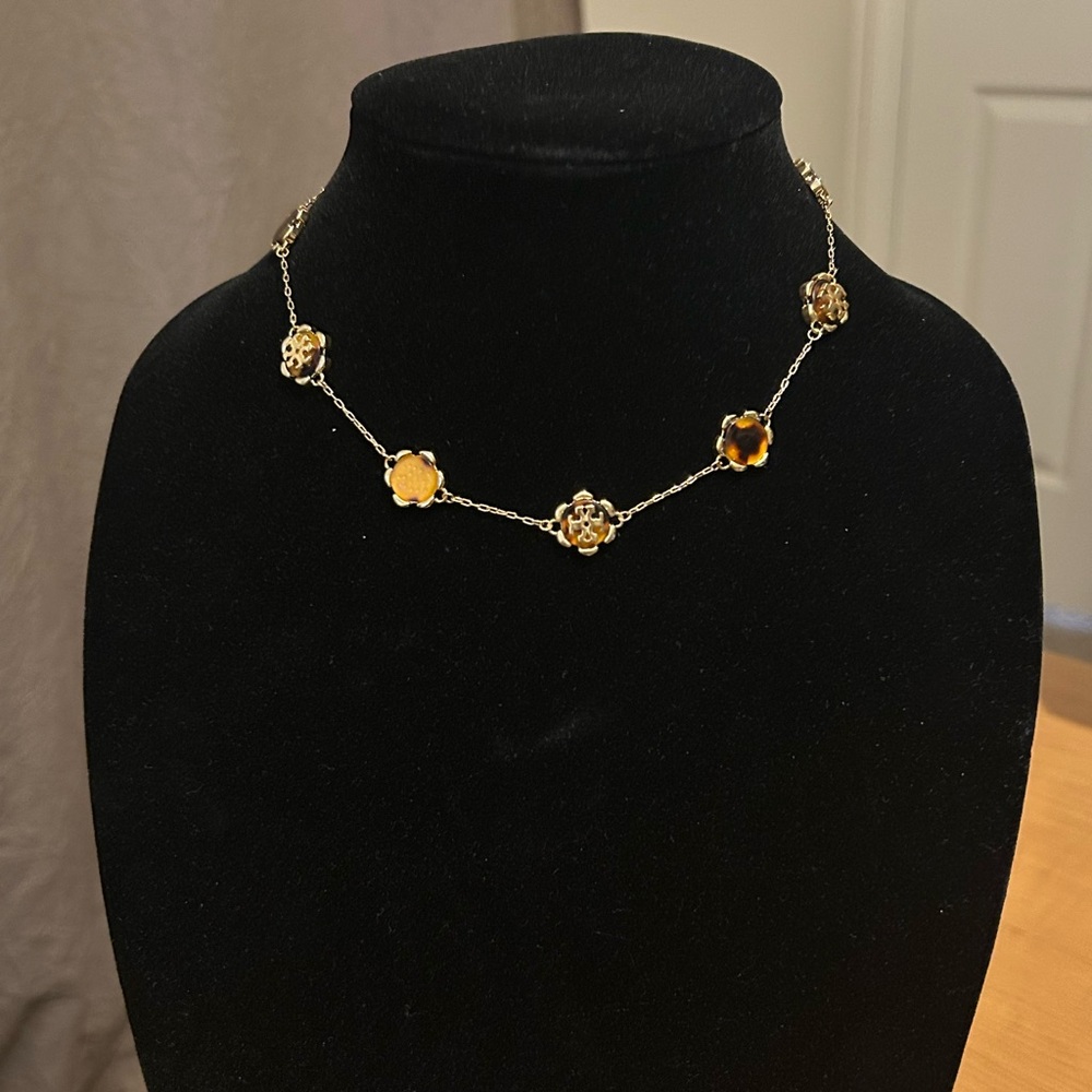 Tory Burch Gold Tortoise Shell Necklace